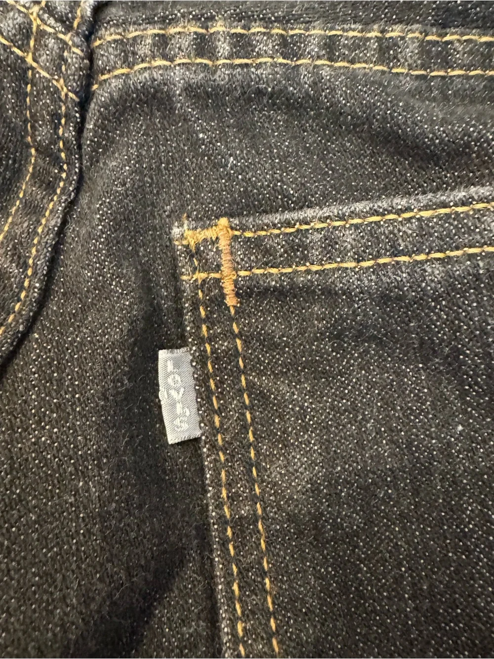 VTG Y2K 90s Silver Tab Levi’s Low Loose Baggy Black Denim Jeans 32 x 32